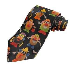 Ralph Marlin Tie Mr & Mrs Potato Head Novelty Print Multi-Color